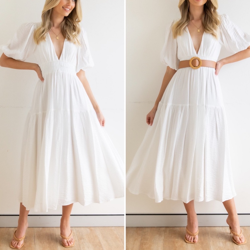 NWT White Midi Dress